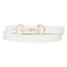 Lux D Ring Horse Bit Buckle Skinny Belt