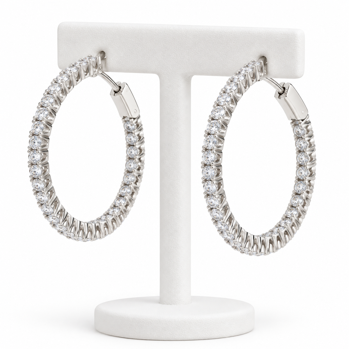 35MM Sterling Silver Inside out Earrings