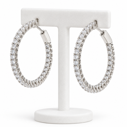 35MM Sterling Silver Inside out Earrings