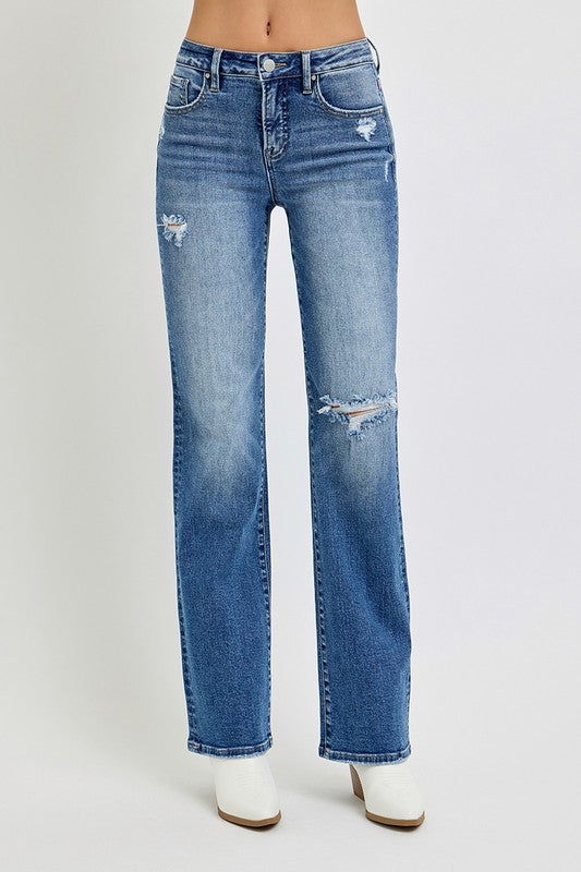 Risen Tummy Control Hi-Rise Straight Jeans