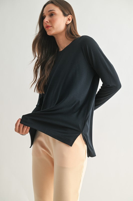 Easy Edge High Low Long Sleeve Top