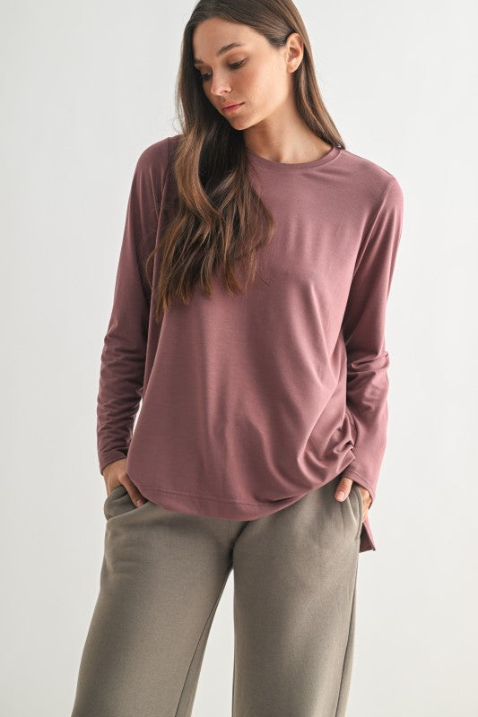 Easy Edge High Low Long Sleeve Top