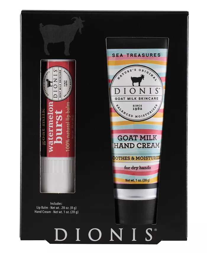 Dionis Goat Milk Sweet Treasures Lip Hand Gift Set, 2 Piece