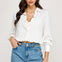Solid Collared Long Sleeve Crop Top with Inside Tank