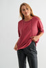 Cotton Blend Waffle Short Sleeve Top - GROUP A