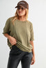 Cotton Blend Waffle Short Sleeve Top - GROUP A