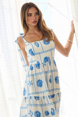 Long Sleeveless Tied Maxi Dress
