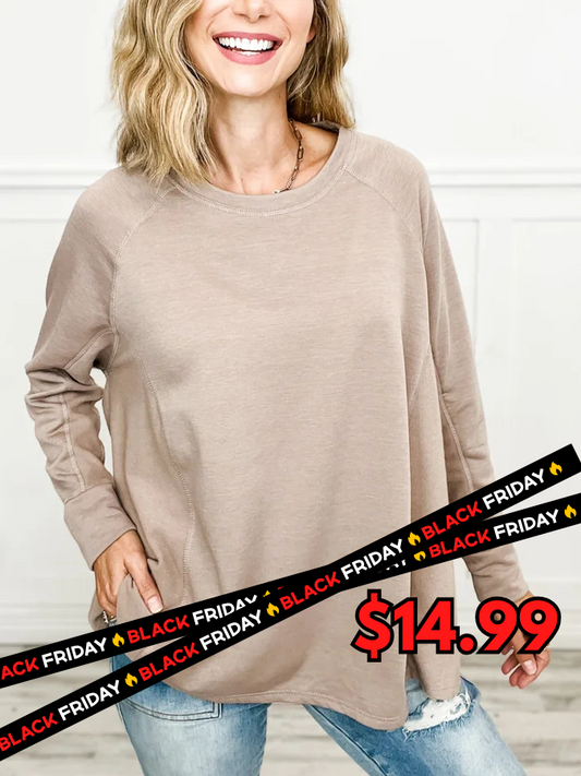 Round Neck Long Sleeve Top