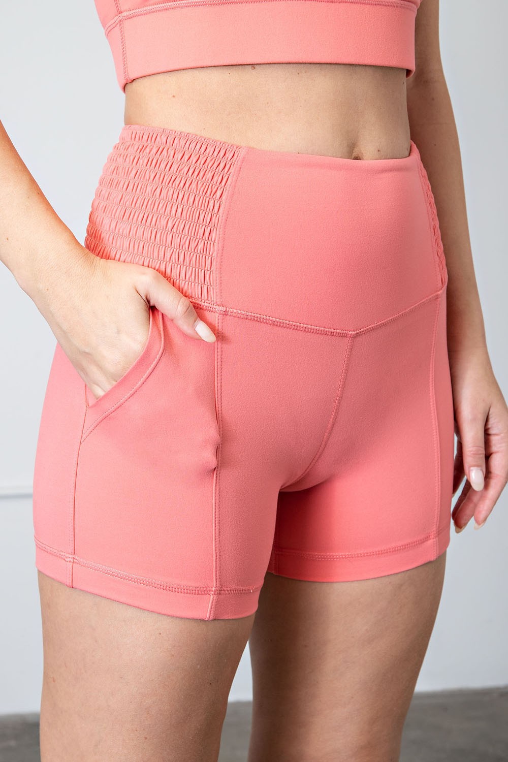 Progress is Progress Ribbed Biker Shorts