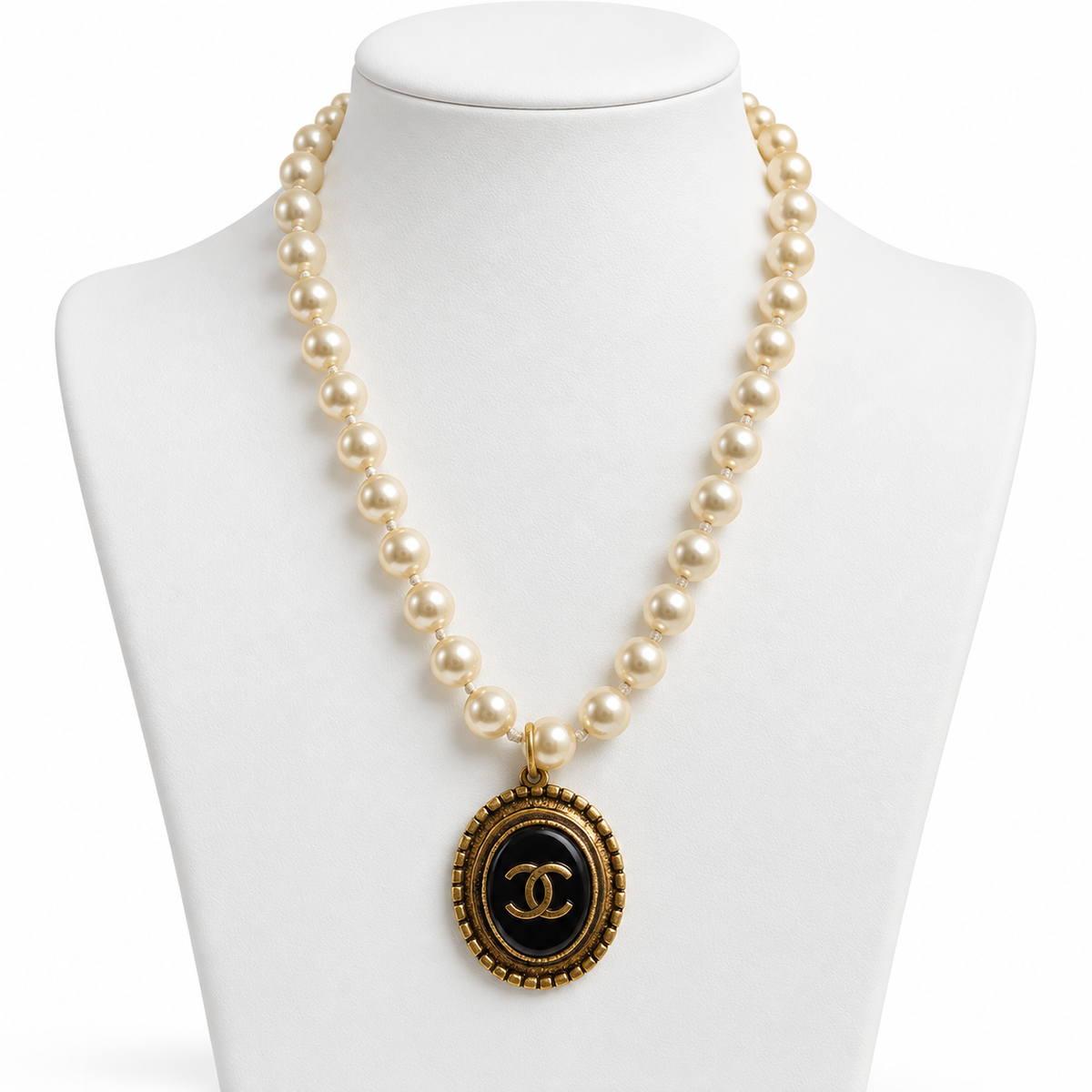 Midnight and Pearl Necklace