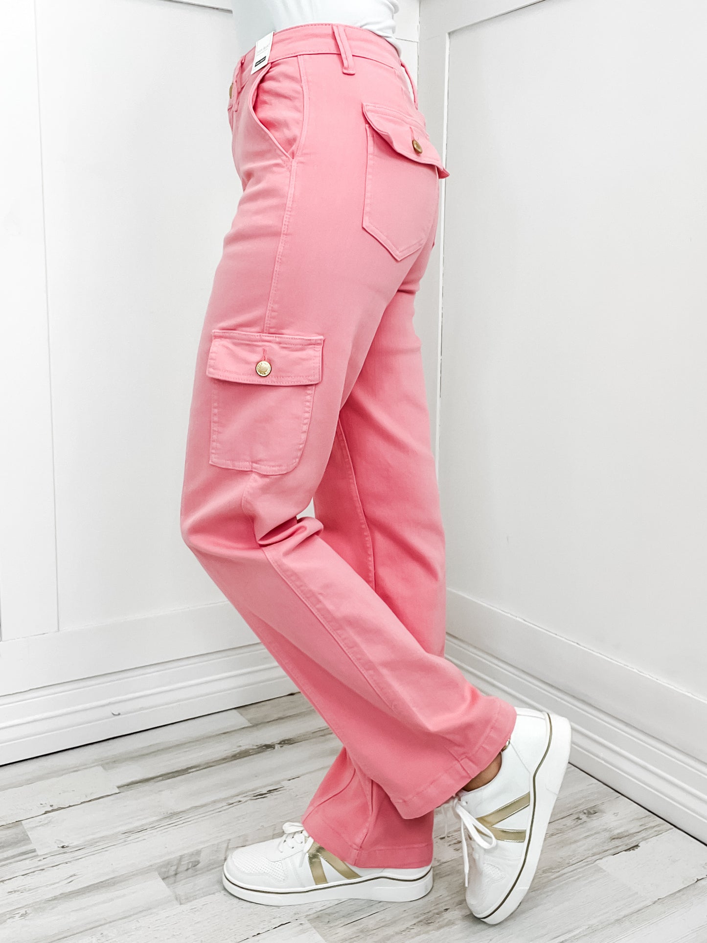 Judy Blue Pink Cargo Jeans