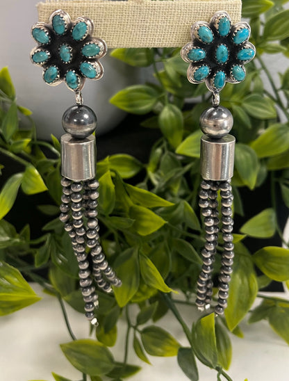 Mason Lee Turquoise Flower Earring