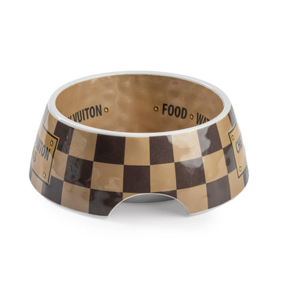 Haute Diggity Dog - Checker Chewy Vuiton Bowl - 3 Sizes!! Dog Bowls: Medium