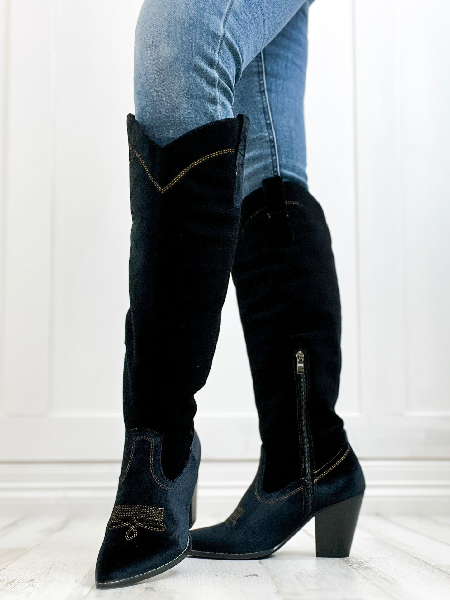 Corkys Unforgetable Boot In Black Velvet