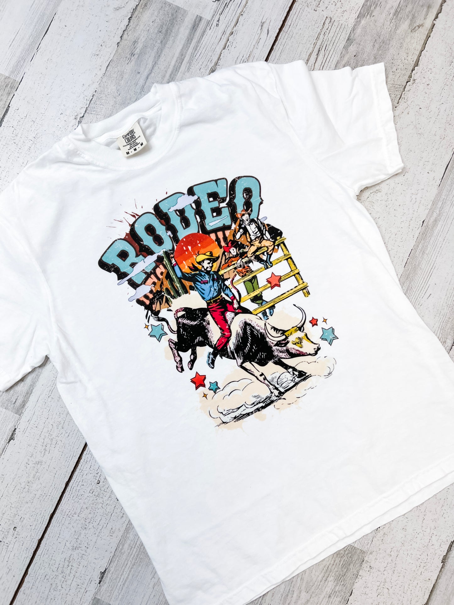 Bull Riding Rodeo Graphic Tee