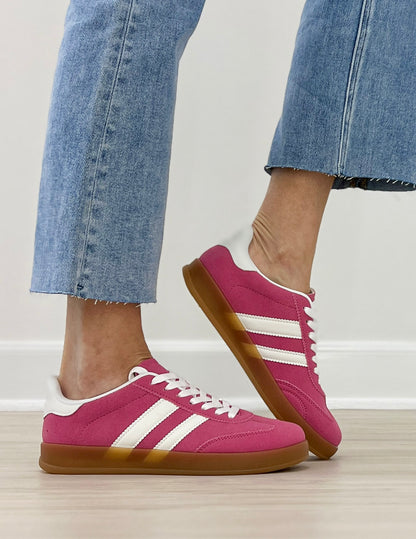 Colorful Striped Everyday Suede Sneaker