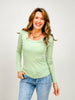 Soft Jersey U-Neck Long Sleeve Top