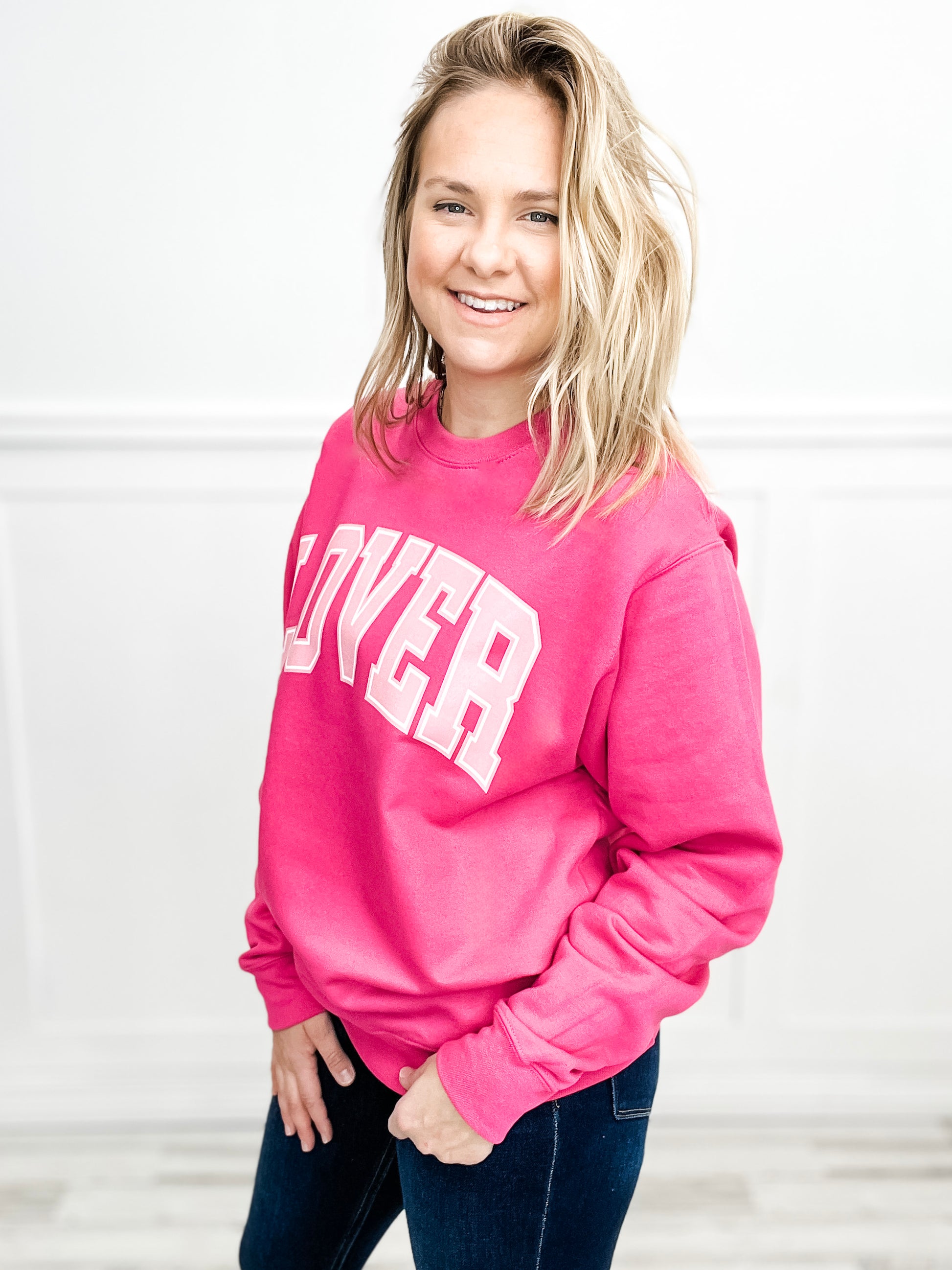 Lover Pink Sweatshirt Top