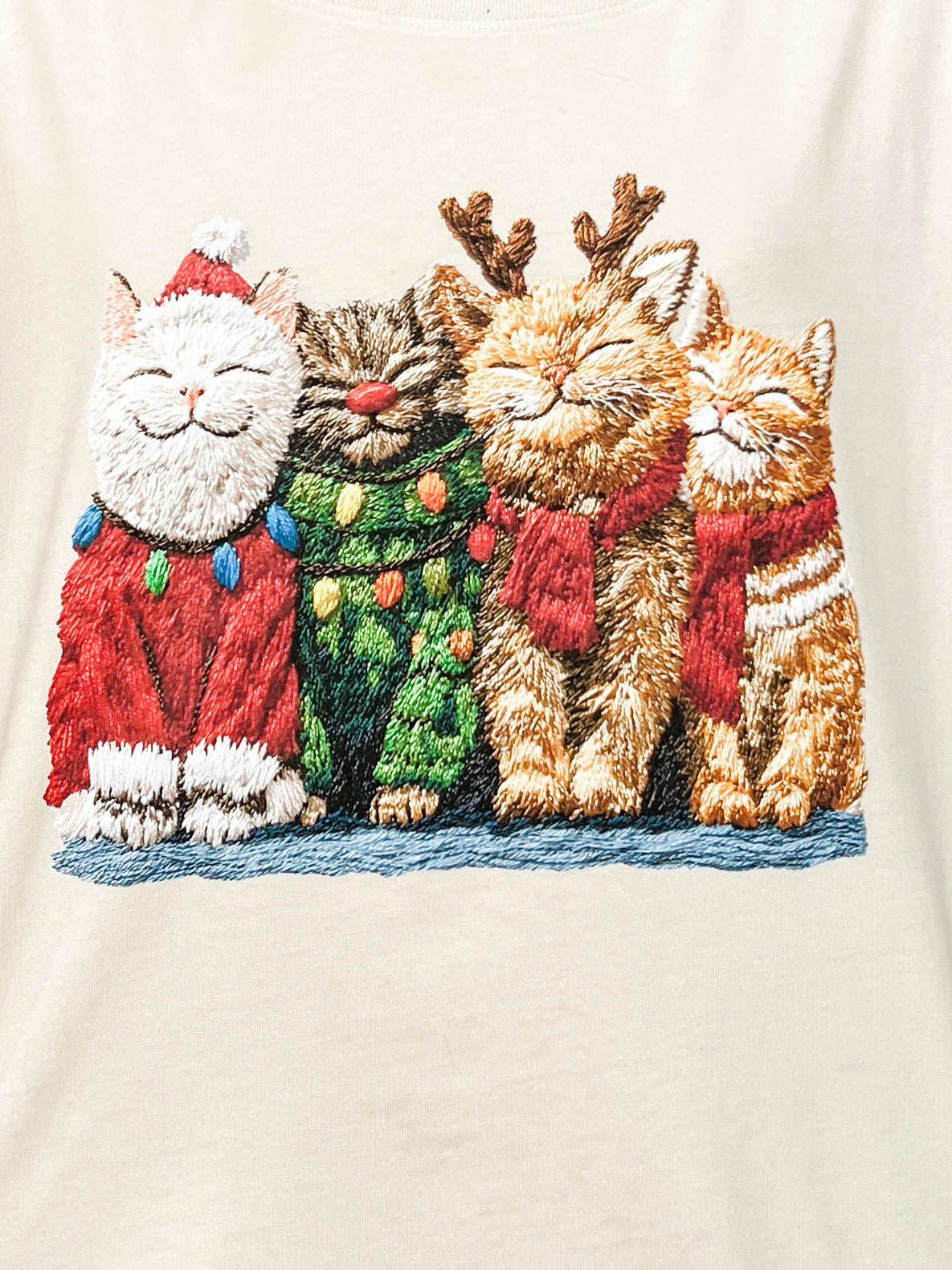 Meowy Christmas Cats Graphic Tee
