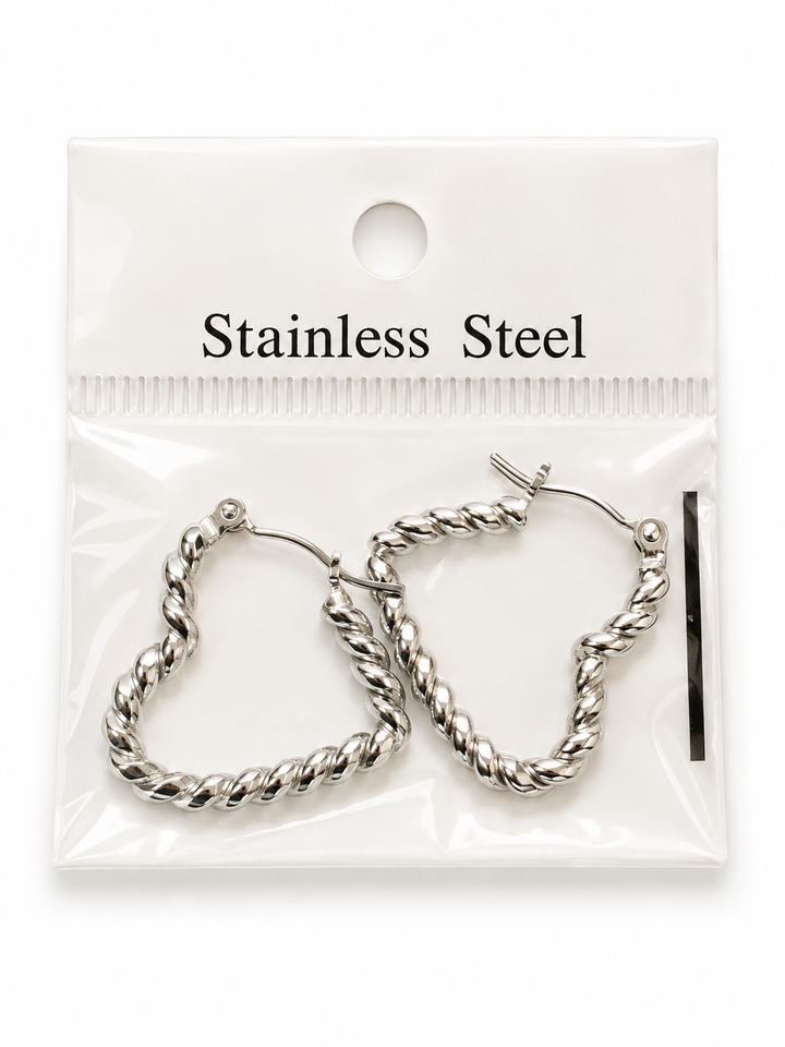 Twisted Heart Earrings