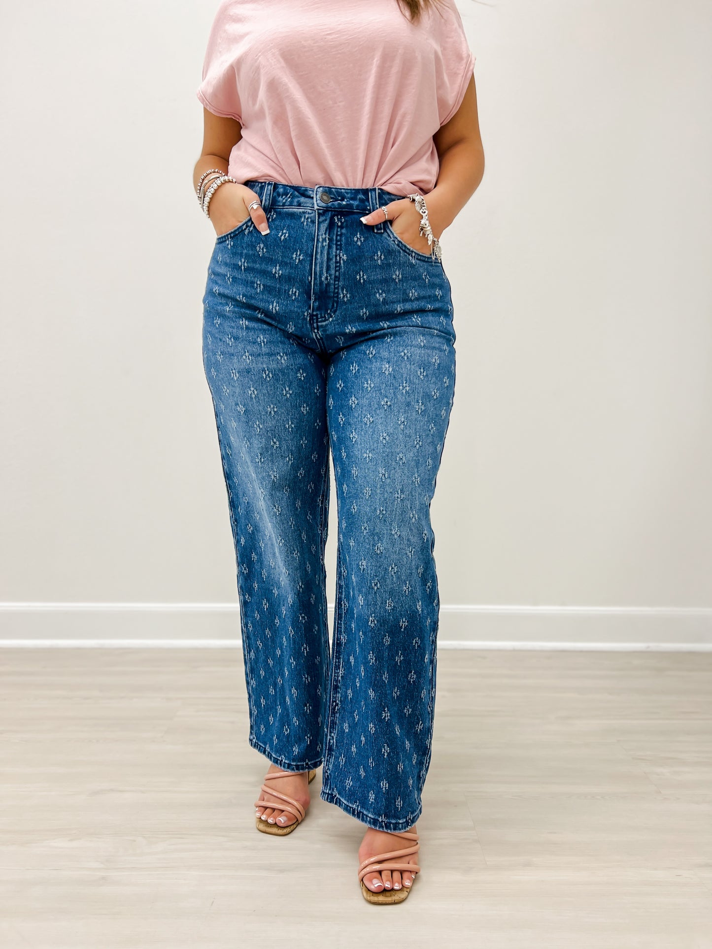 The Statement Straight - Textured Classic Blue