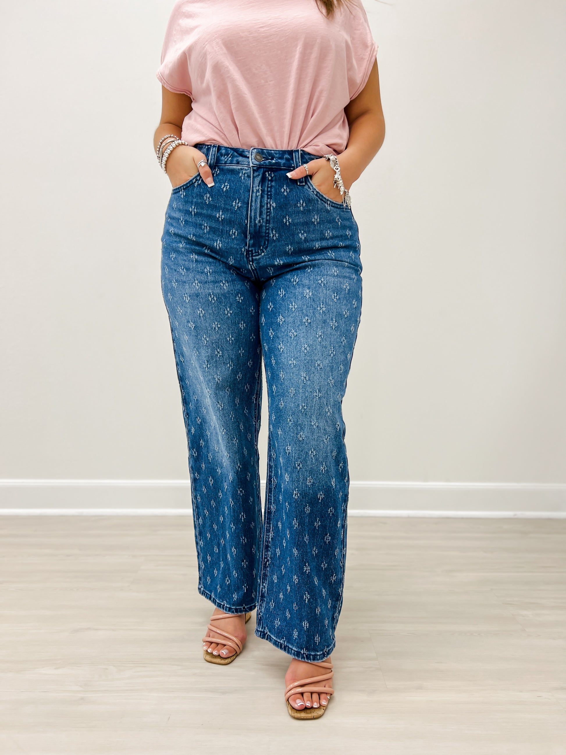 The Statement Straight - Textured Classic Blue