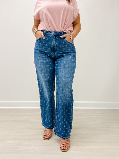 The Statement Straight - Textured Classic Blue