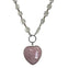 Natural Stone Pendant Necklace with Beaded Chain