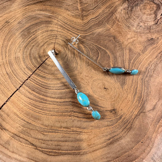 Turquoise Match Stick  Earrings