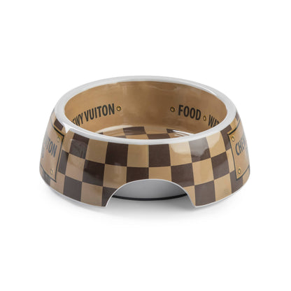 Haute Diggity Dog - Checker Chewy Vuiton Bowl - 3 Sizes!! Dog Bowls: Medium
