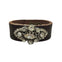 Star Brooch Leather Cuff Bracelet