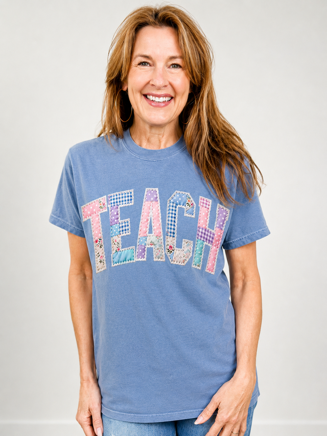 Vintage Patchwork TEACH Graphic Tee