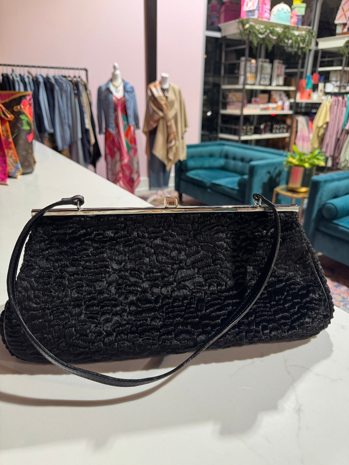 JACKIE: Black Chenille
