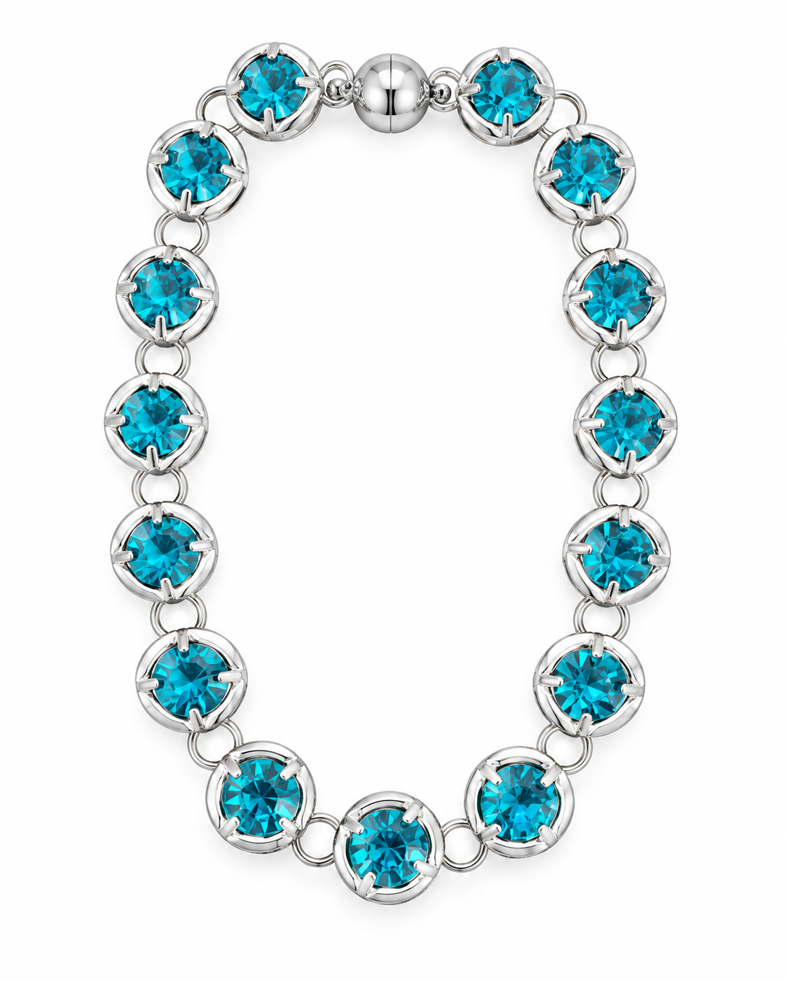 Blue Topaz Wristlet with Blue Crystle