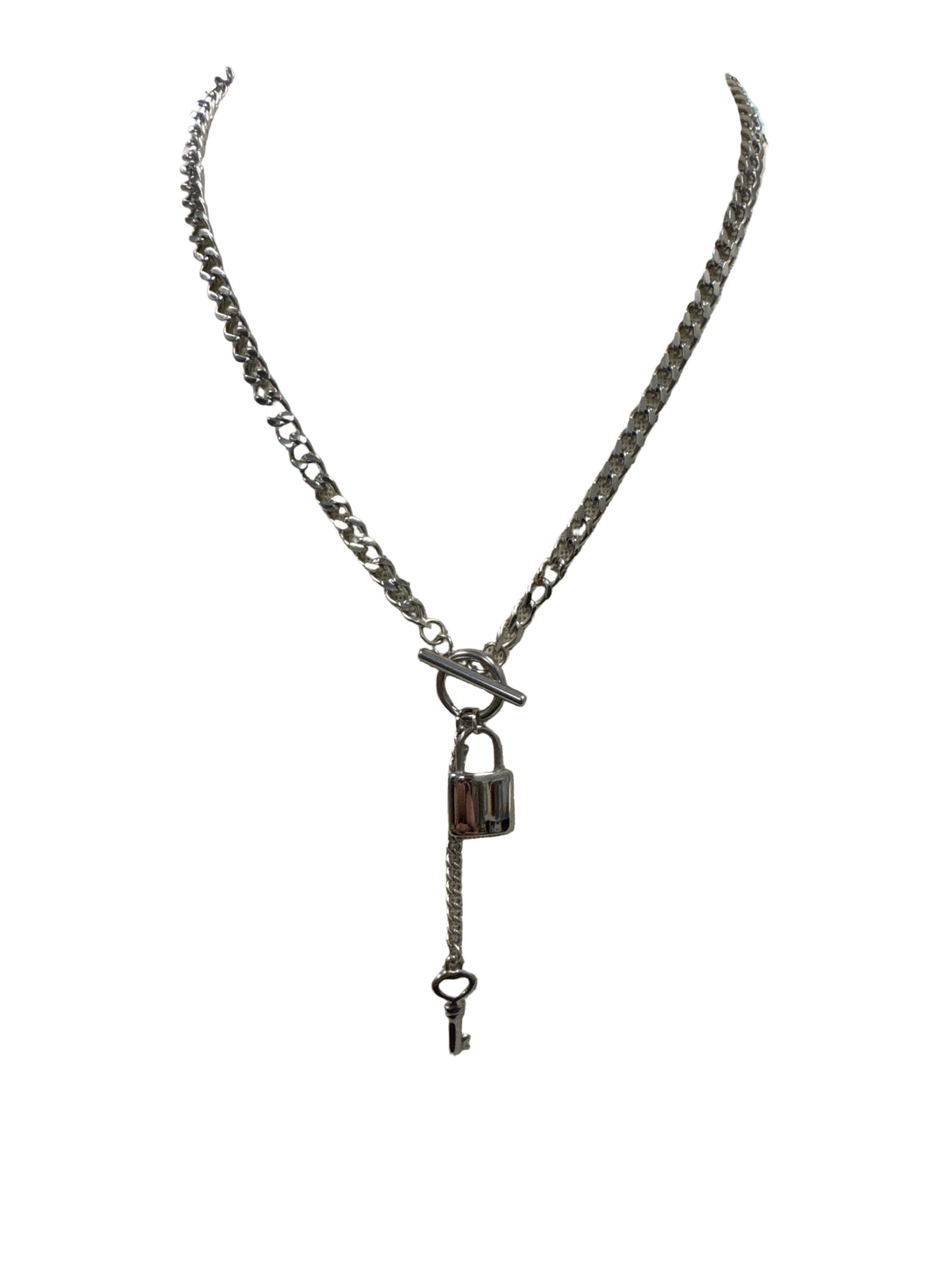 Lock And Key Toggle Clasp Necklace