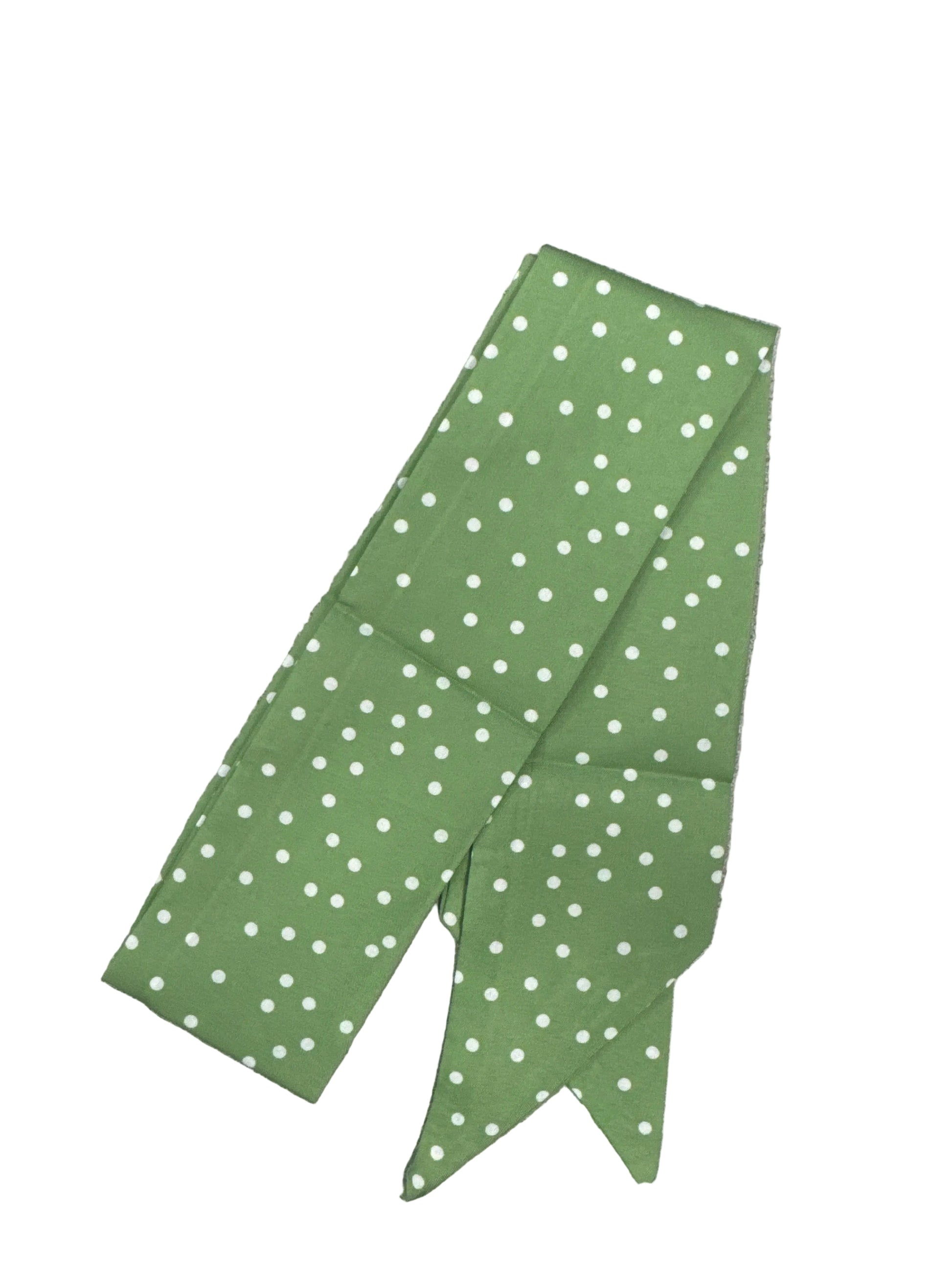 Green Polka Dot Skinny Mini Wild Rag/Cowgirl Neck Tie
