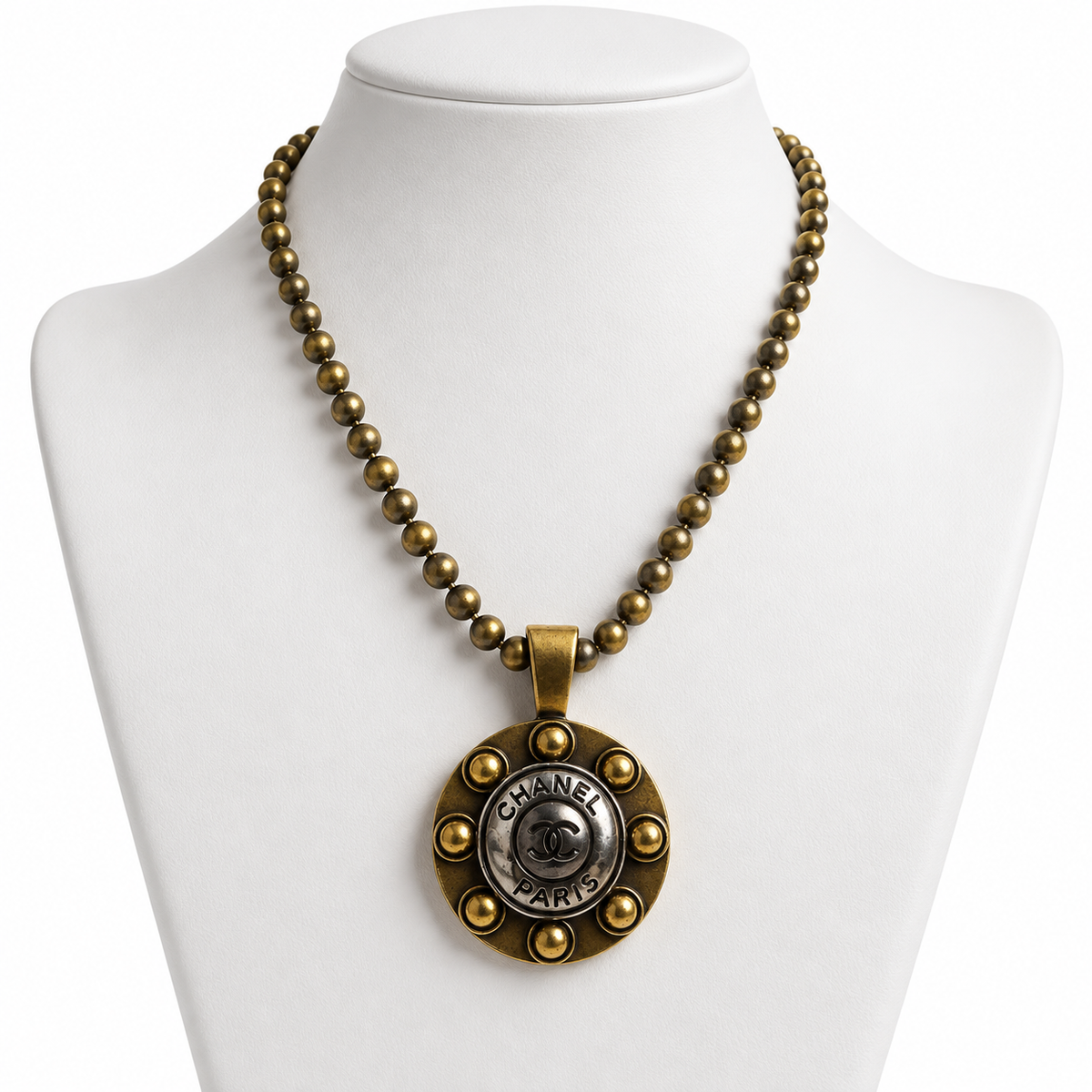 Silver Crest Medallion necklace