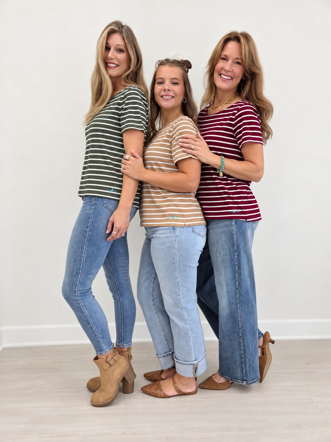 The Classic Charm Short Sleeve Boat Neck Top - Autumn Arrivals