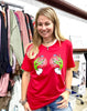 Christmas Grouch Bejeweled Boobs Graphic Tee