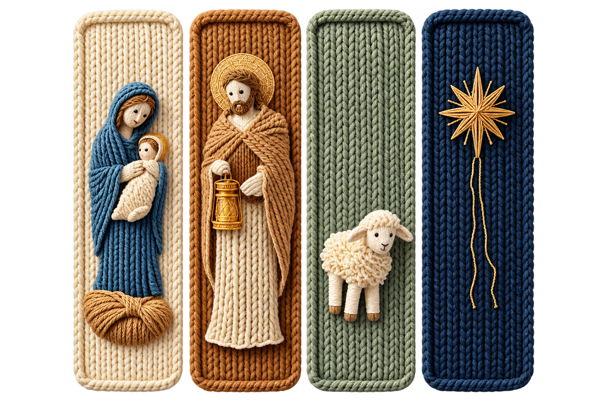 Mineral Wash Custom Yarn Nativity Graphic