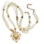 Silk Necklace Light Yellow with Heart Charm