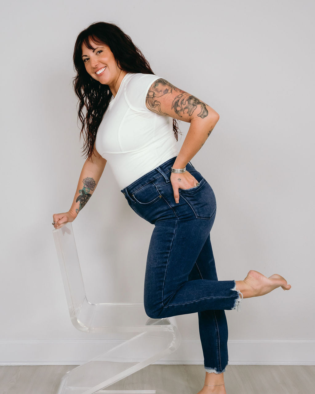 Avery Denim The Relaxed Skinny - Deep Indigo