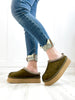 Corkys Pillow Talk Booties in Khaki Faux Suede