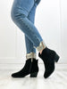 Corkys Yonder Booties In Black Faux Suede