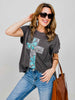 Turquoise Cross Graphic Tee