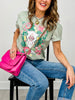 Rhinestone Western Boho Skull Graphic Tee
