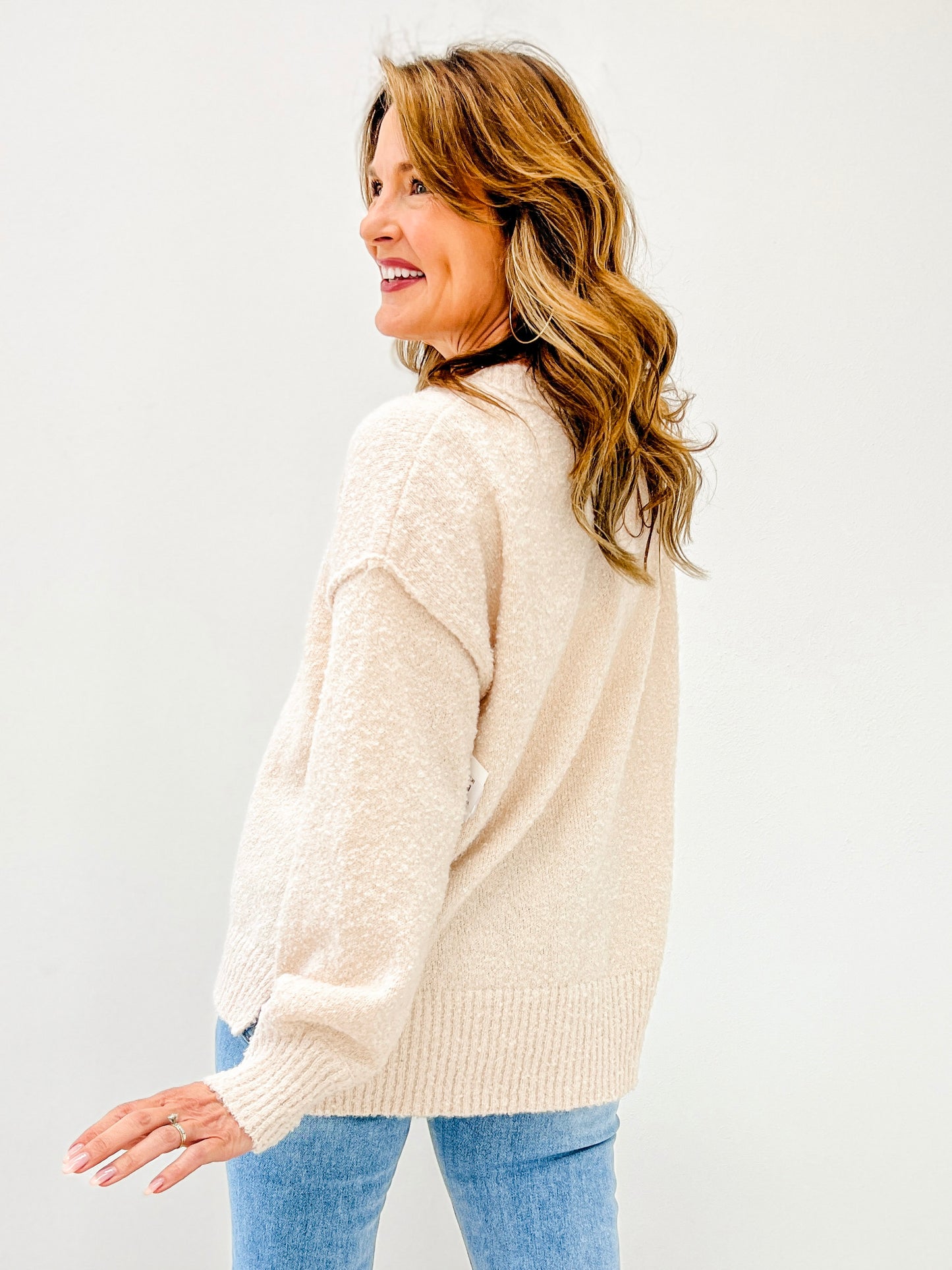 V-Neck Basic Oversized Sweater