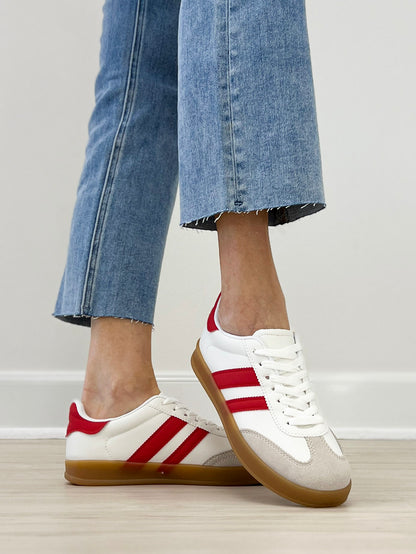 Colorful Striped Everyday Suede Sneaker