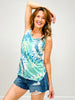 Tie Dye Print Sleeveless Top