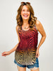 Zebra Ombre Print Sleeveless Woven Top